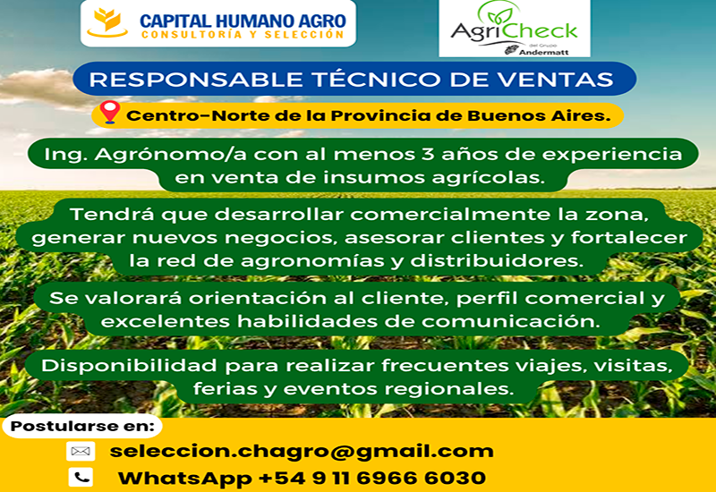 Responsable Técnico de Ventas